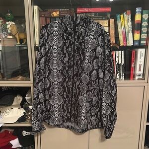 Black and White Snake Print Jacket